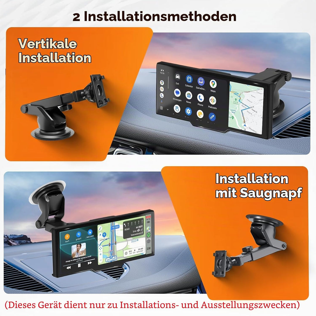 Hodozzy 360° Flexibel Saugnapf Halterung für Carplay Tragbares Autoradio, Flexible Halterung für Aut