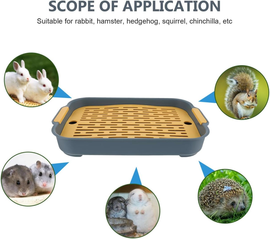 Generic Kaninchentoilette Für Kleintiere - Rechteckige Pet Cleaning Potty Für Hasen Meerschweinchen
