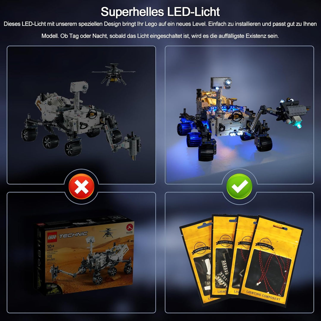 Led Licht Set für Lego 42158 NASA Mars Rover Perseverance (Kein Lego-Modell), Dekorationsbeleuchtung