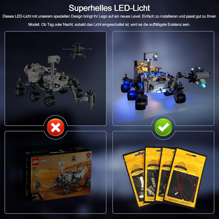 Led Licht Set für Lego 42158 NASA Mars Rover Perseverance (Kein Lego-Modell), Dekorationsbeleuchtung