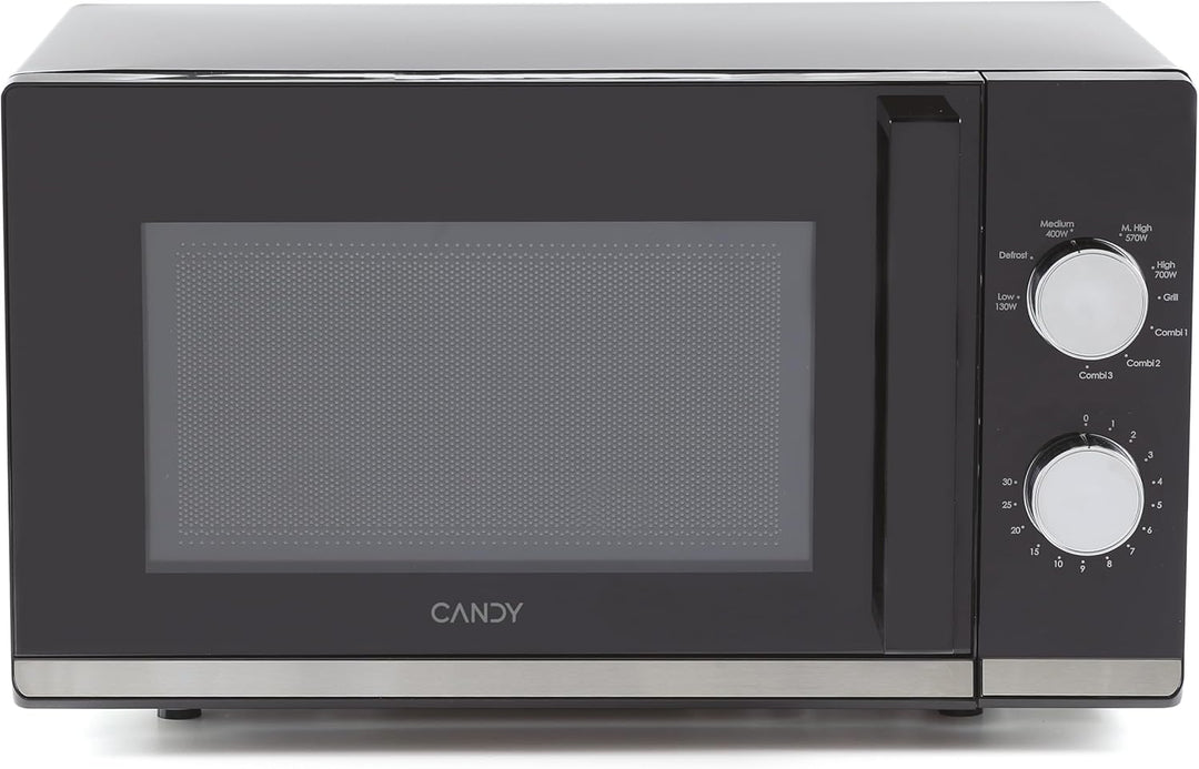Candy Mikrowelle / 700 Watt/Grill 900 Watt / 20 Liter/Grilleinsatz/Schwarz/Modell: CMG20TNMB