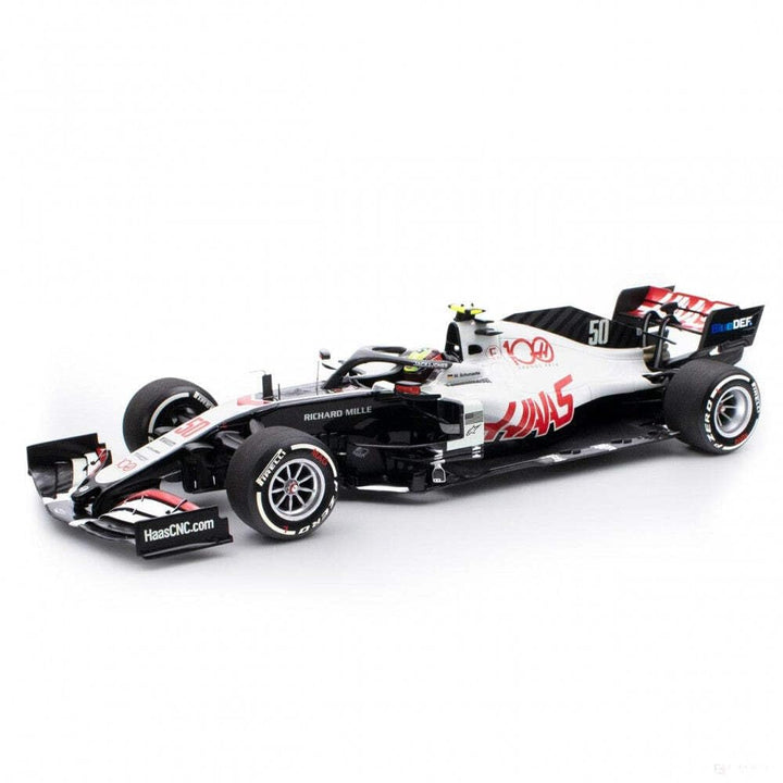 Minichamps 2020-HAAS-MKS-18 Miniaturauto aus der Kollektion, Weiss/Rot, 1:18