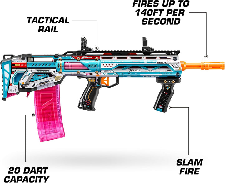 XSHOT Skins Pro Series Longshot by ZURU with 40 Darts, Air Pocket Technology Darts and Dart Storage,