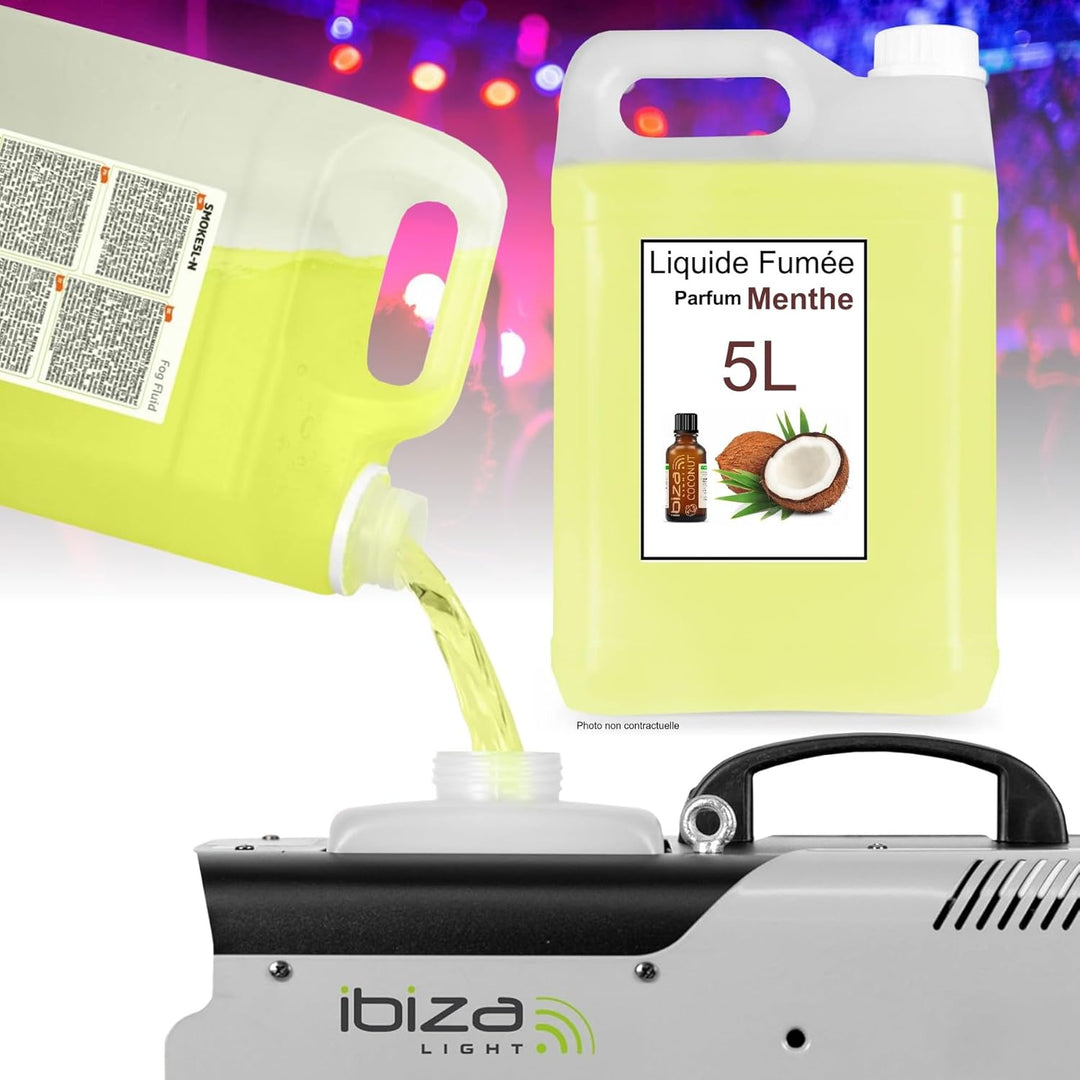 Ibiza - Nebelflüssigkeit – Kanister mit 5 Liter Flüssigkeit Ibiza Light SMOKE5L-N für Nebelmaschine