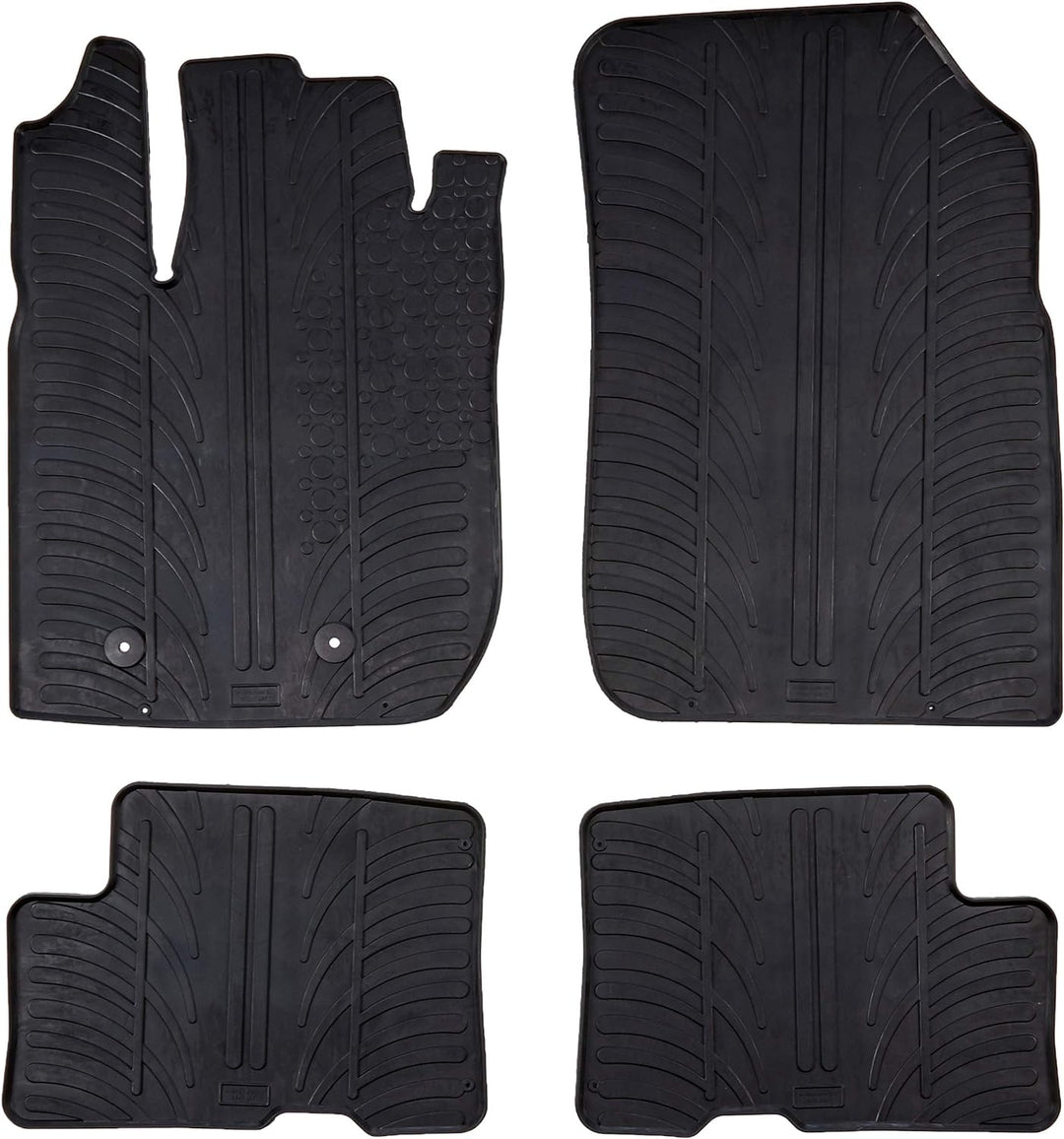 Gledring Satz Gummimatten kompatibel mit Dacia Duster 2018- (T Profil 4-teilig + Montage-clips) Fuss