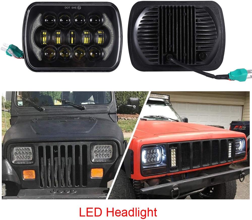 SXMA 5x7 Zoll Sealed Beam Ersatz LED Scheinwerfer mit DRL für Cherokee XJ (1 Paar)
