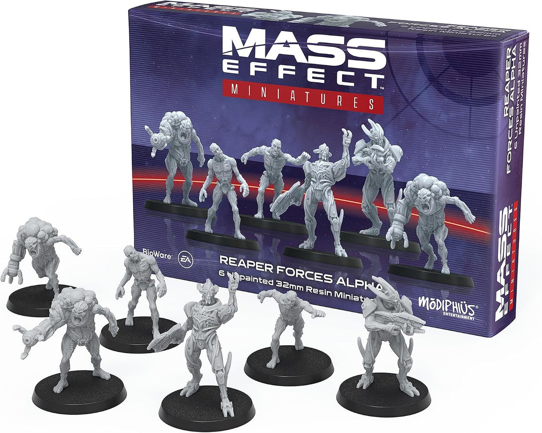 Modiphius Mass Effect Reaper Forces Alpha-Sammler-Miniatur-Set aus Kunstharz – werten Sie Ihr Spiel