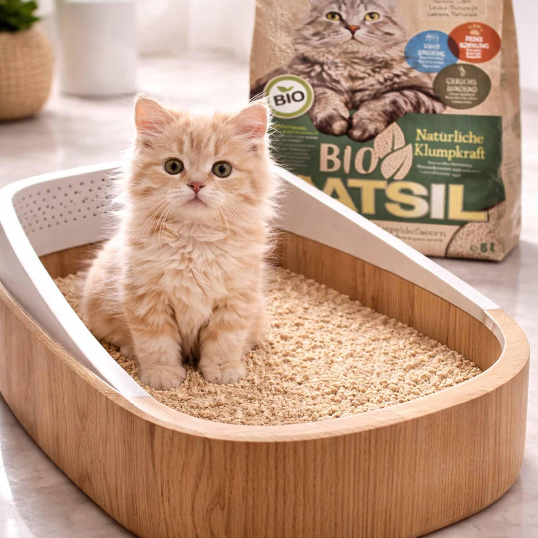 Bio-CATSIL 2x8 l Klumpstreu Katzenstreu klumpend kompostierbar 100% Pflanzenfasern