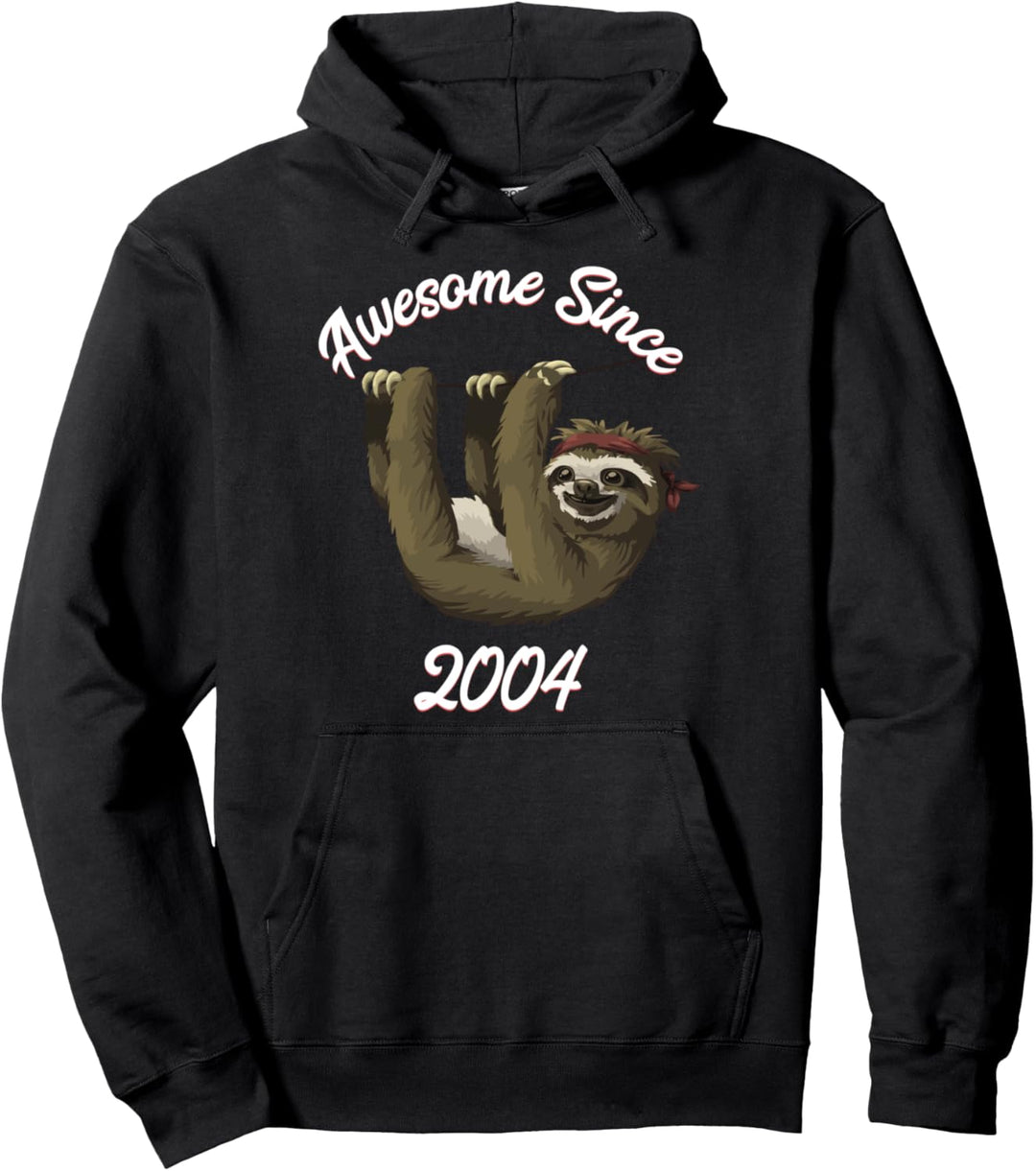 Faultier Geboren In 2004 Toll Seit 04 Geburtstag Party Pullover Hoodie