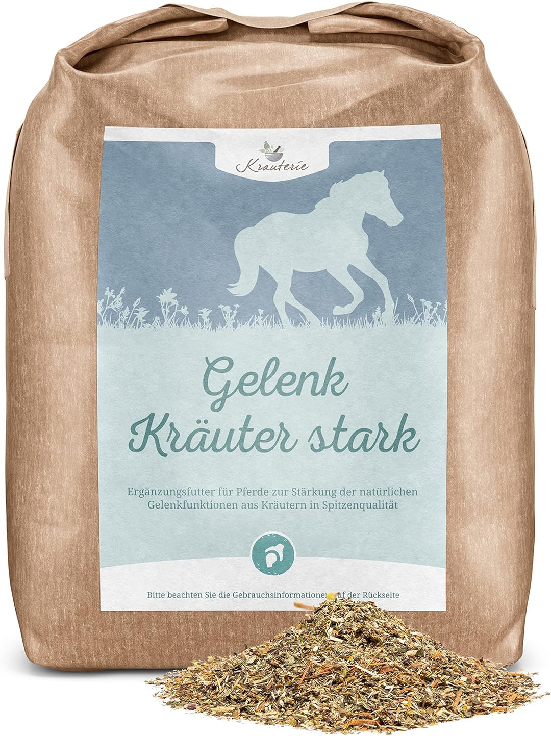 Krauterie Gelenk Kräuter stark für Pferde in Spitzenqualität (1000 g) - Artgerechtes Ergänzungsfutte
