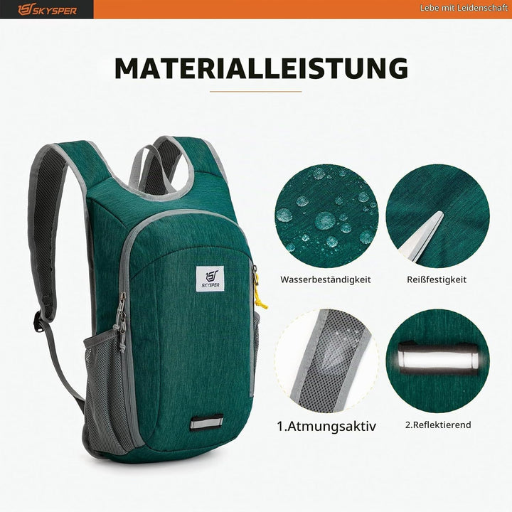 SKYSPER 10L/15L/20L Faltbarer Rucksack Ultraleicht Tagesrucksack Wasserfest Daypack Reiserucksack Wa