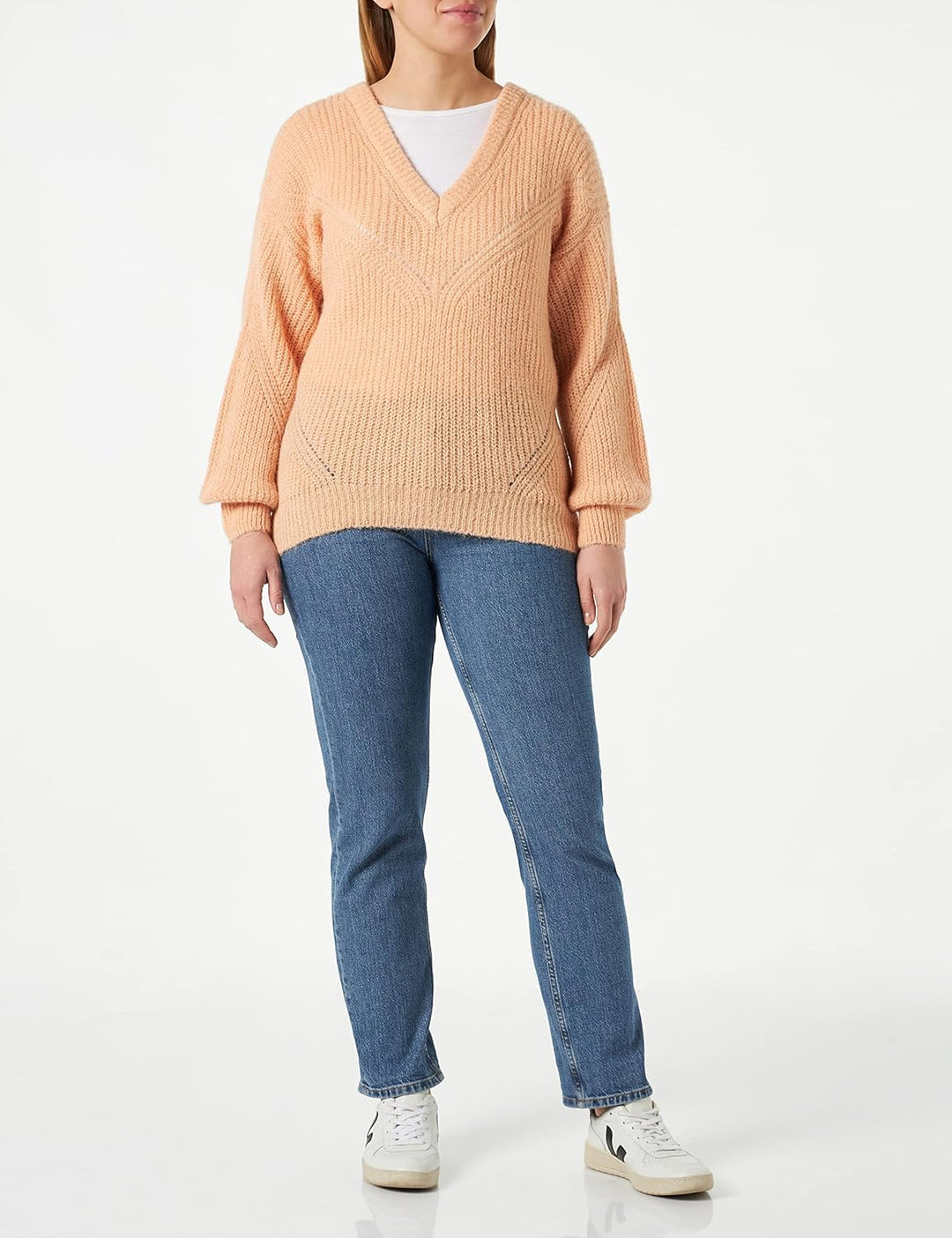 Morgan Damen Pullover XL Aprikose, XL Aprikose