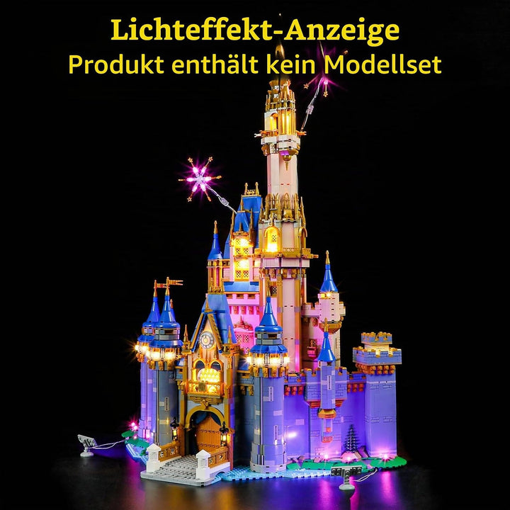 GEAMENT LED Licht-Set Kompatibel mit Lego 2023 Disney Schloss Castle 43222 (Modell-Set Nicht enthalt