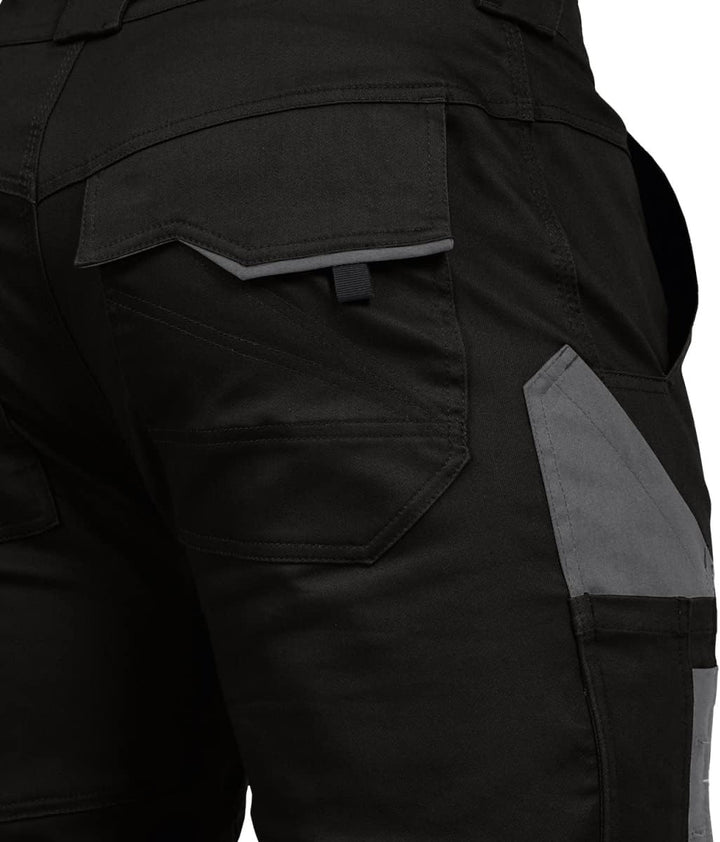 Leib Wächter Flex-Line Workwear Bundhose Arbeitshose mit Spandex (schwarz/grau, 102)