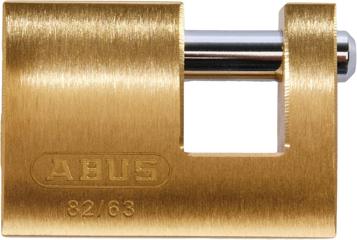 ABUS Messing-Vorhängeschloss 82/63 gl.-8501 - gleichschliessend - Monoblock-Hangschloss für Rollgitt