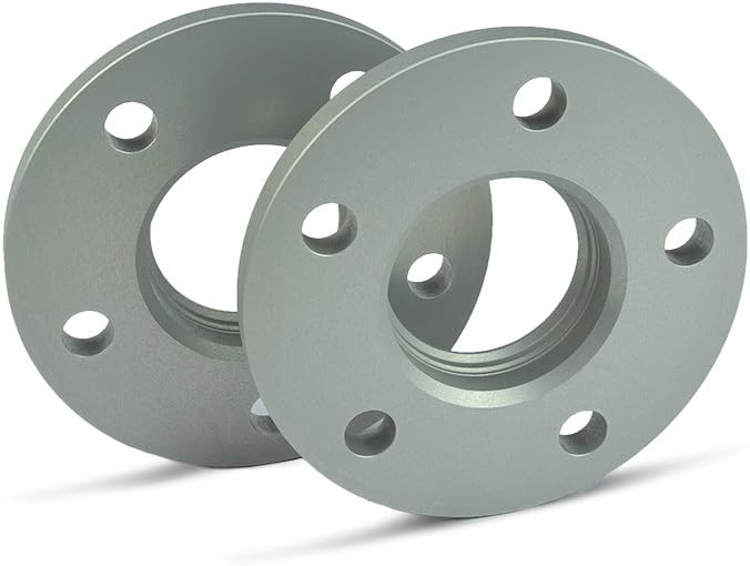 SCC Spurverbreiterung 12434E - silber eloxiert - LK: 112/5 NLB: 66,5 - 12mm - 2 Stück 12mm silber, 1