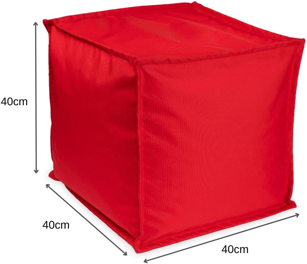 chilly pilley Sitzsack Sitzhocker mit EPS-Perlen Füllung 40x40x40cm Fusshocker Sitz-Pouf für Kinder
