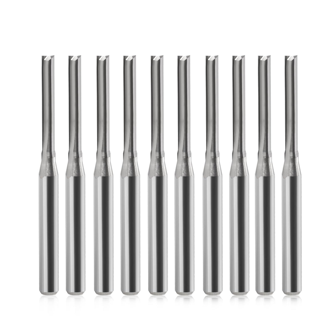 Schaftfräser,CNC fräser,fräser für oberfräse,2 Flöten Gerade Fräser ，fräser 3.175mm 1/8"schaft，2mm S
