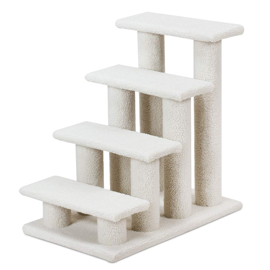GYMAX Tiertreppe 4 Stufen Katzentreppe Hundetreppe Treppe für Katze Kletterbaum Katzenbaum 60,5 x 41
