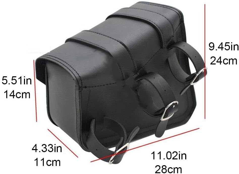Fopytu Motorrad -satteltaschen Pu Leder -werkzeugtasche Schwingungstasche Seitenbeutel Für Motorrad
