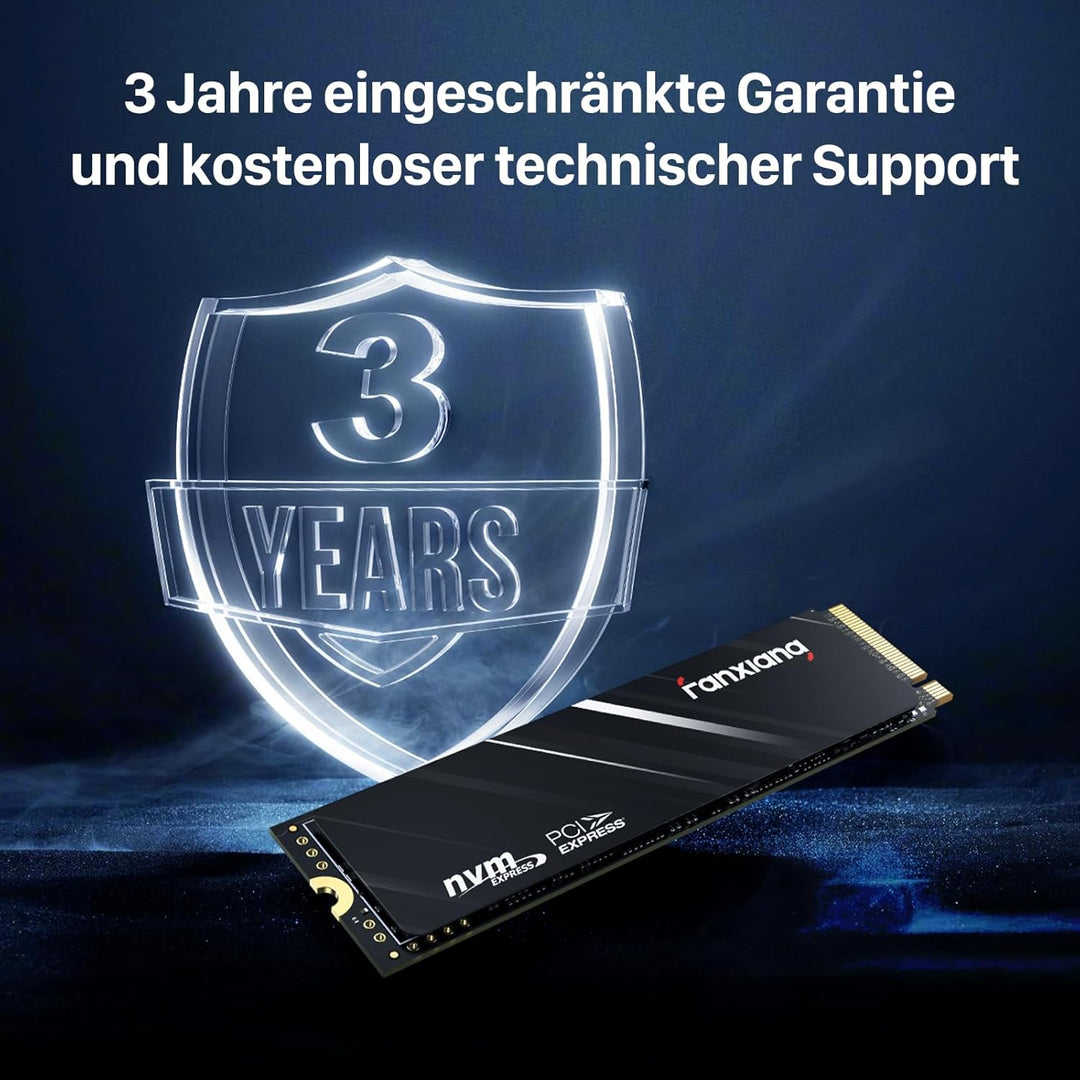 fanxiang NVMe M.2 SSD 1TB, PCIe 3x4 Gaming Solid State Laufwerk, 3500MB/s Lesen, 2500 MB/s Schreiben