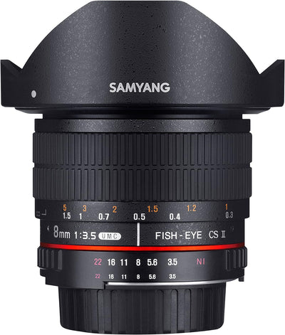 Samyang 8mm F3.5 CS II Objektiv für Anschluss Fuji X, Fuji X