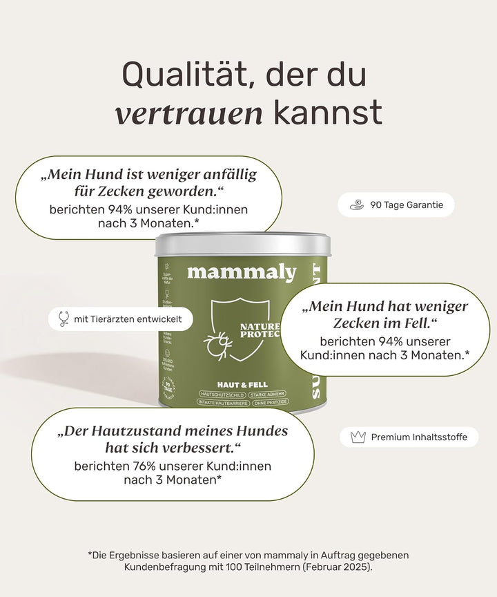 mammaly 12-in-1 Bierhefe Leckerli für deinen Hund - Super Nature Protect 60 Snacks (175g) - mit u. a