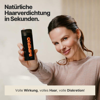 IMPERIO Streuhaar zur Haarverdichtung & vollem Haar in Sekunden. Schütthaar für einen authentischen