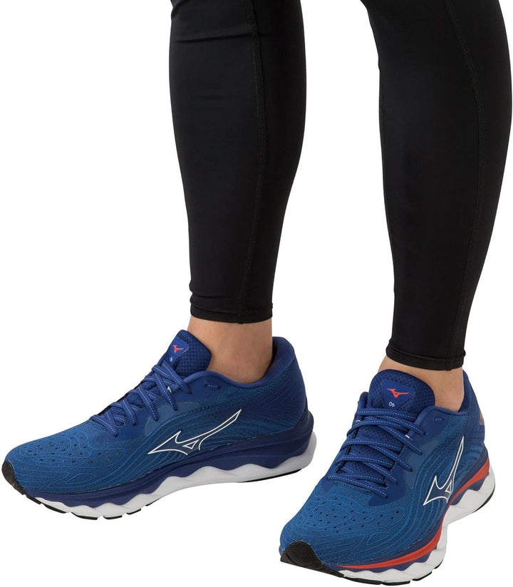 Mizuno Herren Wave Sky 6Laufschuh 40.5 EU Mehrfarbig Turkishsea Wht Chtomato, 40.5 EU Mehrfarbig Tur