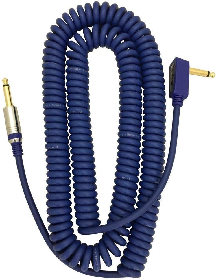 Vox - VCC090BL - 9m Vintage Coiled Cable with Mesh Carry Bag - Blue, Blue