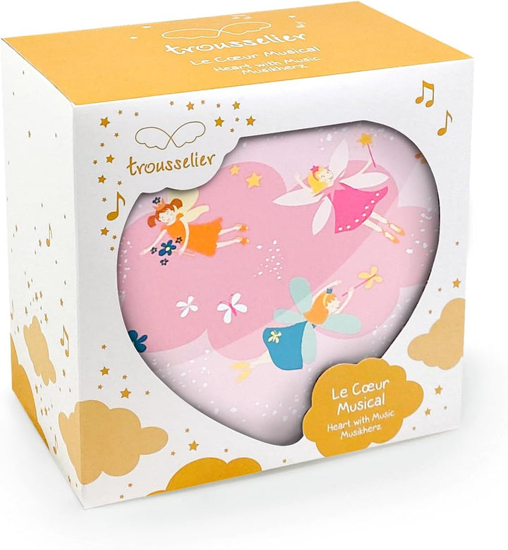 Trousselier 6230502 Musikspieluhr in Herz-Form, Prinzessin, Spieldose für Kinder