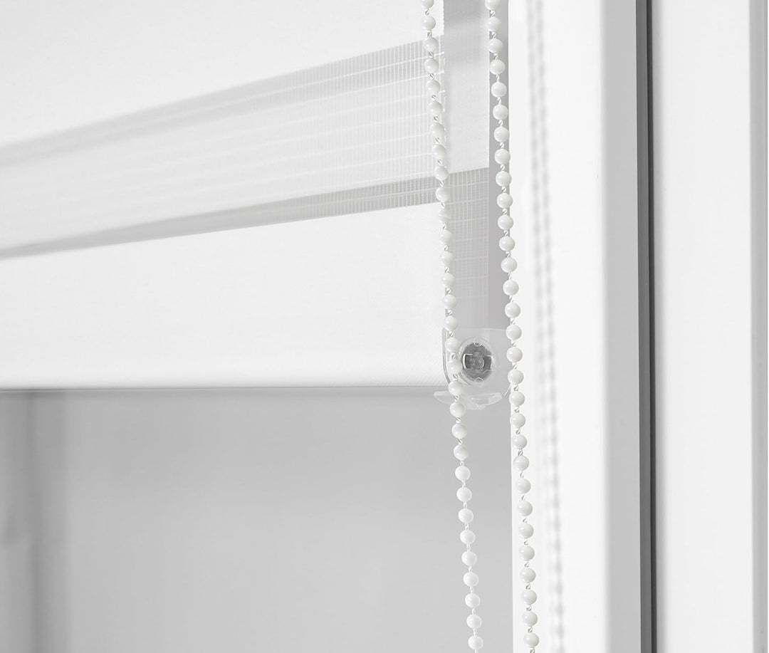 Doppelrollo in 4 Farben & in 8 Grössen - mit Klemmfixierung am Fensterahmen und fest montierter Träg