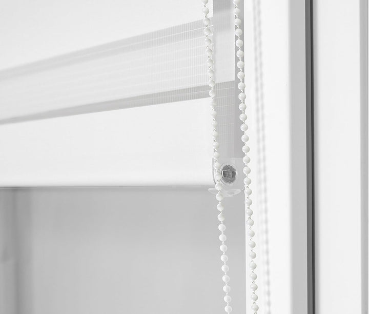 npluseins Doppelrollo in 4 Farben & in 8 Grössen - mit Klemmfixierung am Fensterahmen und fest monti