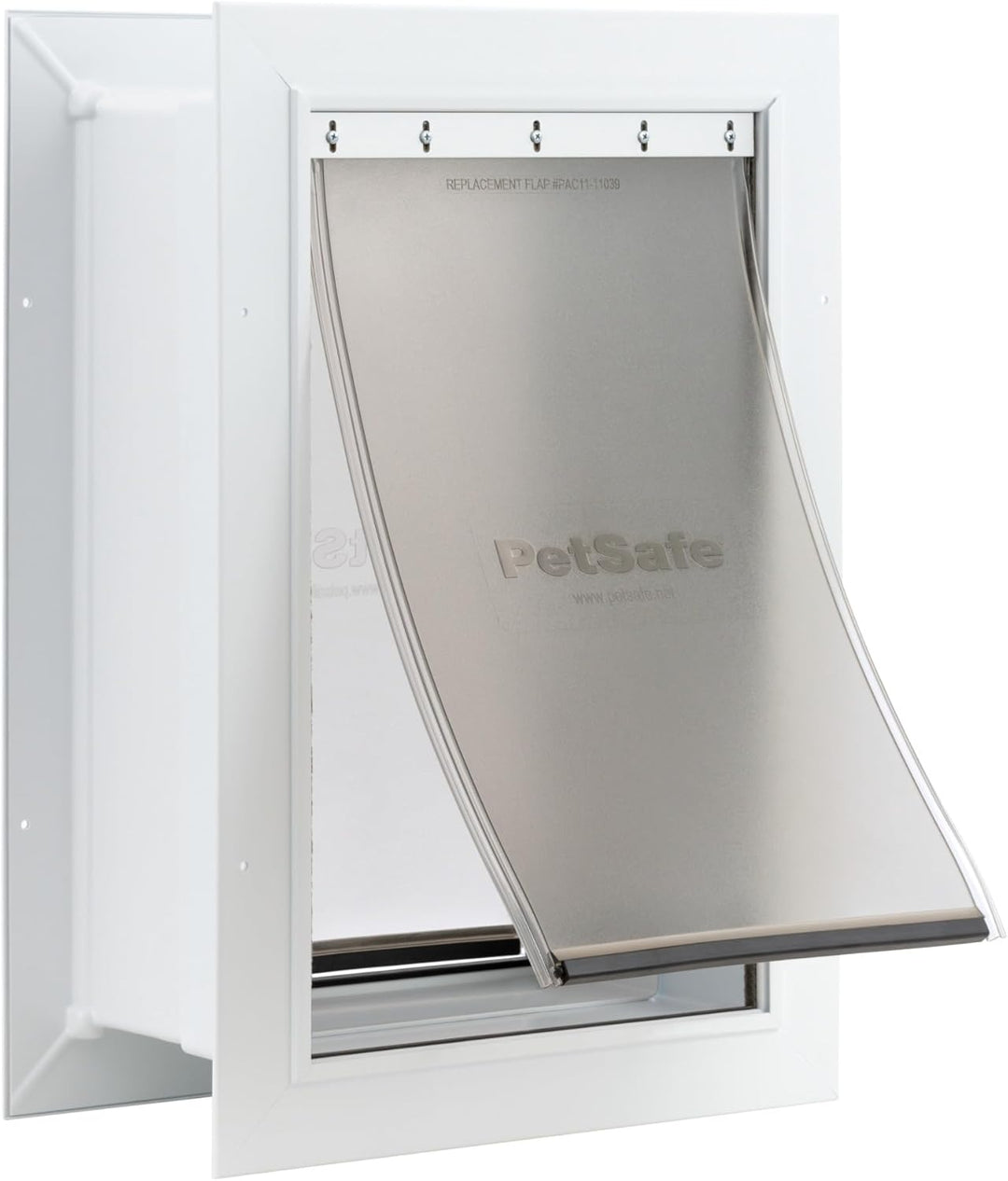 PetSafe Wandeinstieg Haustiertür mit Teleskop-Tunnel, für Haustiere bis 7 kg, Weiss - Klein Weiss S,