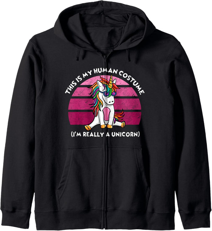 This is My Human Costume I'm Really A Unicorn Funny Kapuzenjacke
