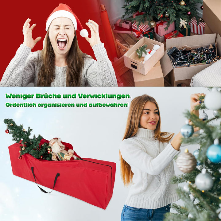Weihnachtsbaum Lagerung Christmas Tree Aufbewahrungstasche mit Reissverschluss & Tragegriff, Tannenb