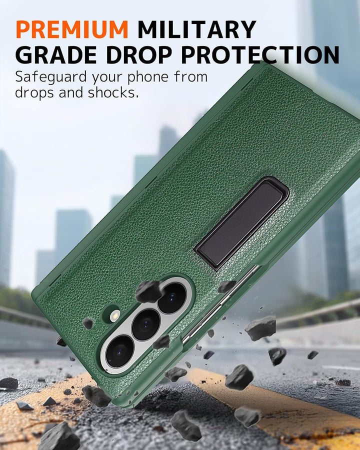 NINKI für Samsung Galaxy Z Fold 7 Hülle mit Privacy Screen Protector Magnetic ständer, Scharnier han