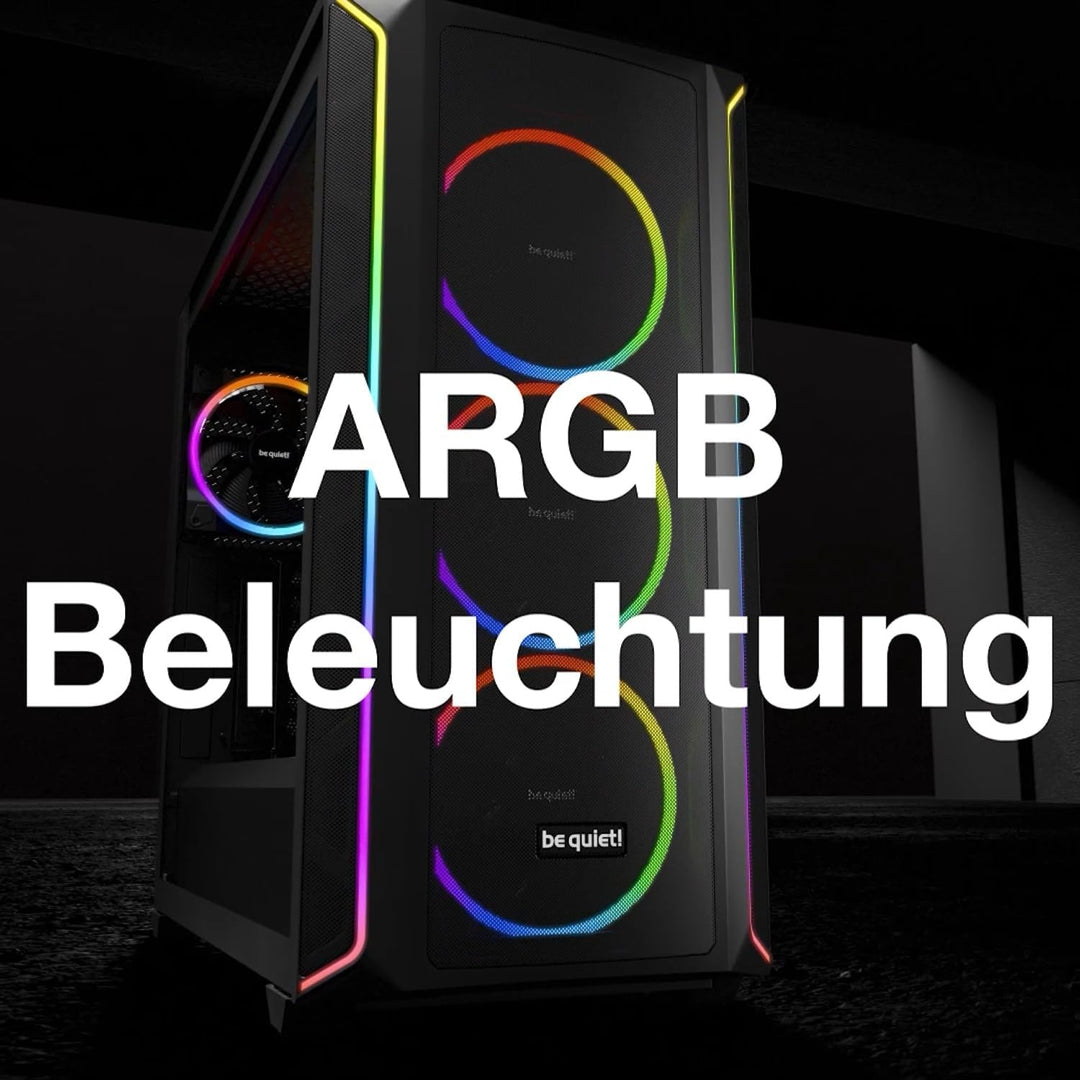 be quiet! Shadow Base 800 DX Black PC-Gehäuse, Pure Wings 3 140mm PWM Lüfter, ARGB-Beleuchtung, USB