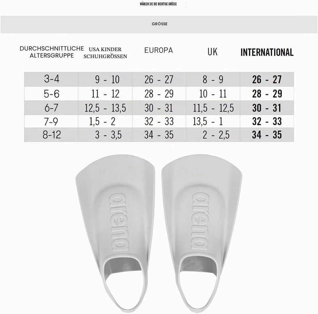 ARENA Unisex-Youth Fins Kids/Jr Trainings Ausrüstung 26-27 PINK, 26-27 PINK