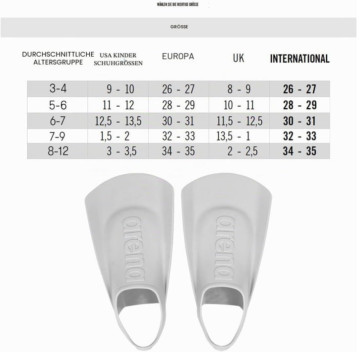 ARENA Unisex-Youth Fins Kids/Jr Trainings Ausrüstung 26-27 PINK, 26-27 PINK