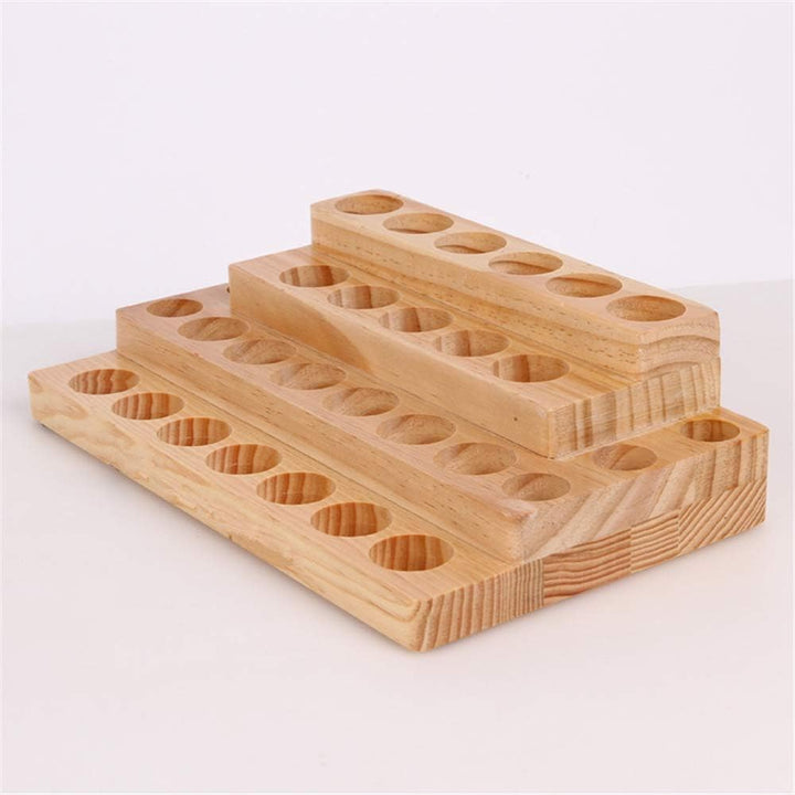 CHSEEA Ätherisches Öl Display Ständer Gestell Halter Organisator, 30 Löcher Holz Box Veranstalter Au