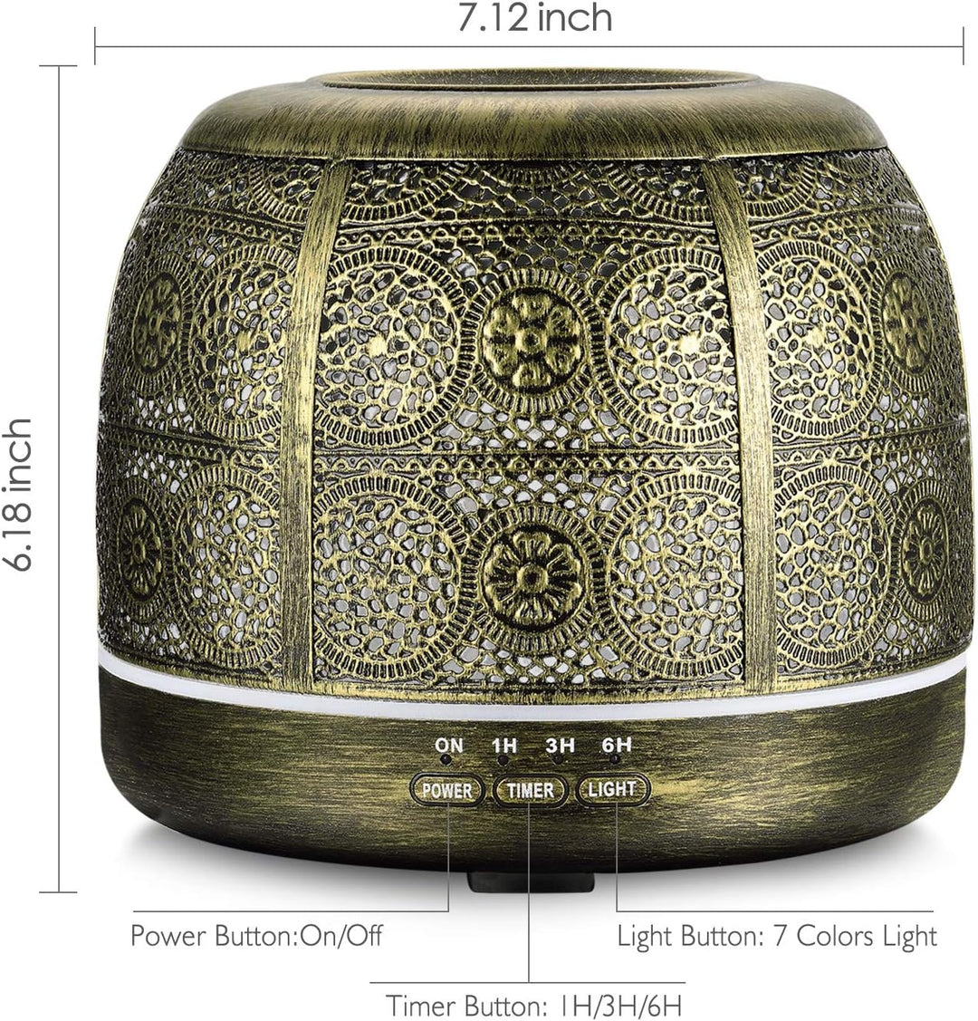SALKING Aktualisierte Version Aroma Diffuser, 500ml Metall Aromatherapie Diffusor für ätherische Öle