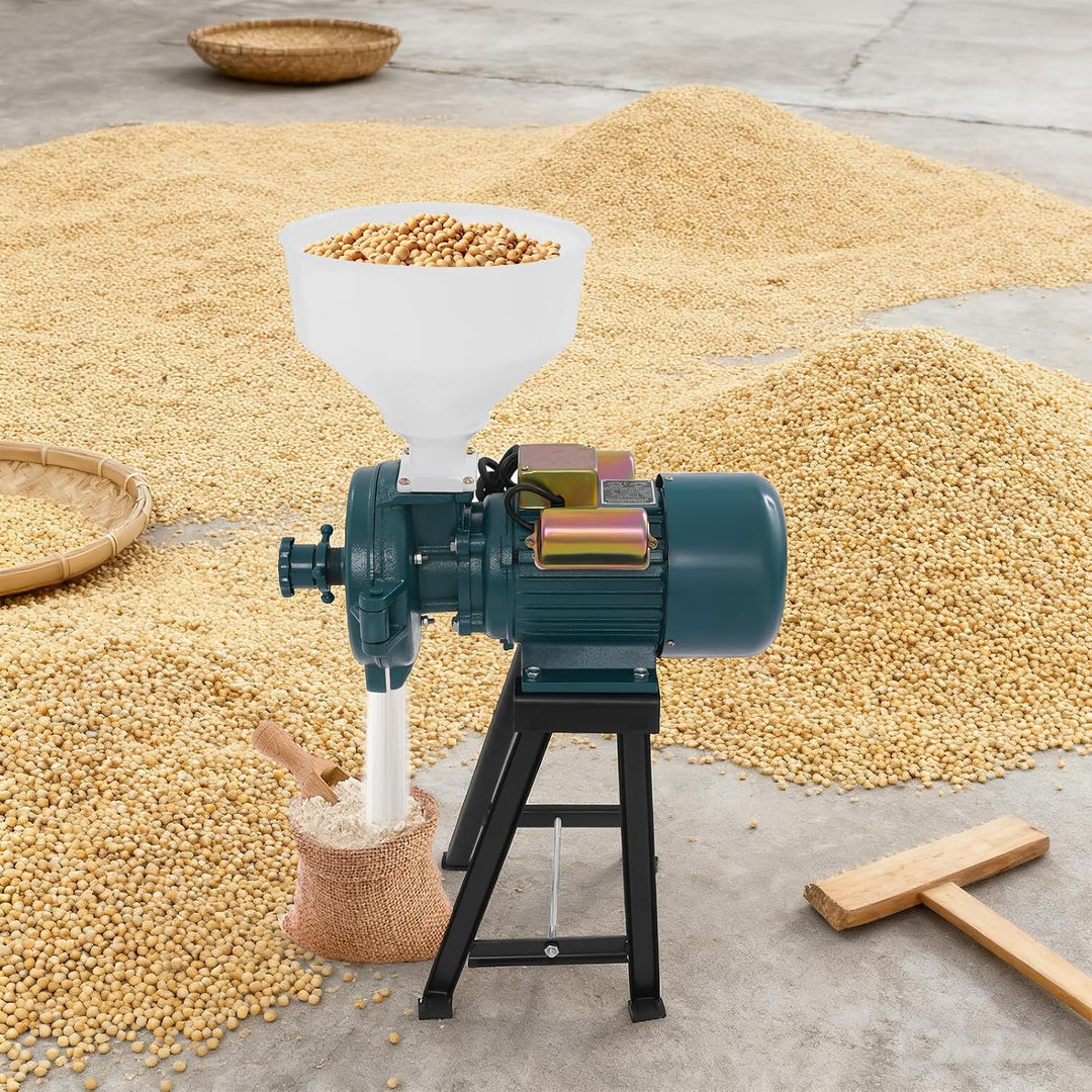 Elektrische Getreidemühle 2200W Kornmühle Mais Weizen Mühle | einstellbare Mahlstärke 40–60 Mesh Rei