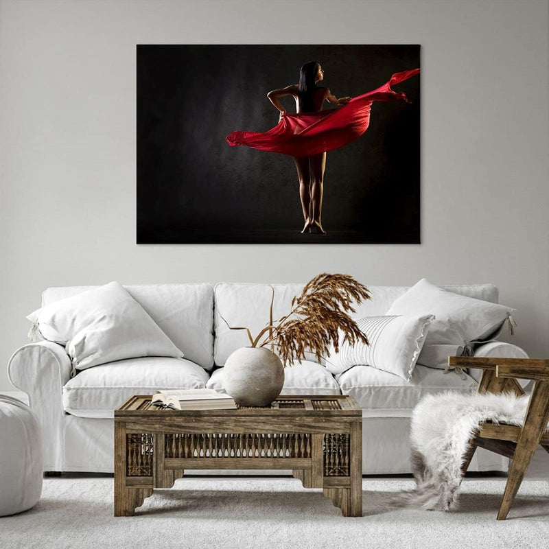 Bilder auf Leinwand 100x70cm Leinwandbild Schönheit Körper Tänzer Mädchen Gross Wanddeko Bild Schlaf