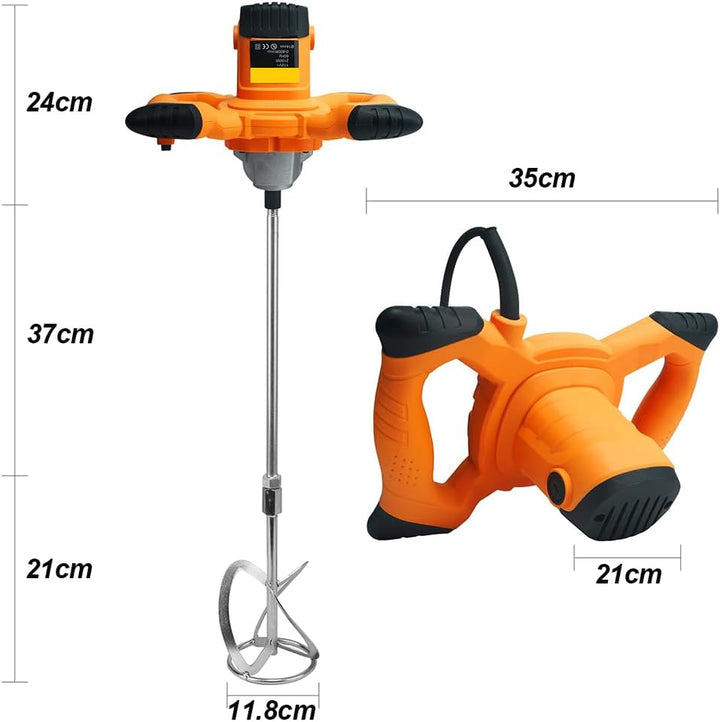 Betonmischer/MöRtelrüHrer, 1600W Elektrischer Tragbarer RüHrwerk MöRtelrüHrer, 6-Gang-Einstellung, R