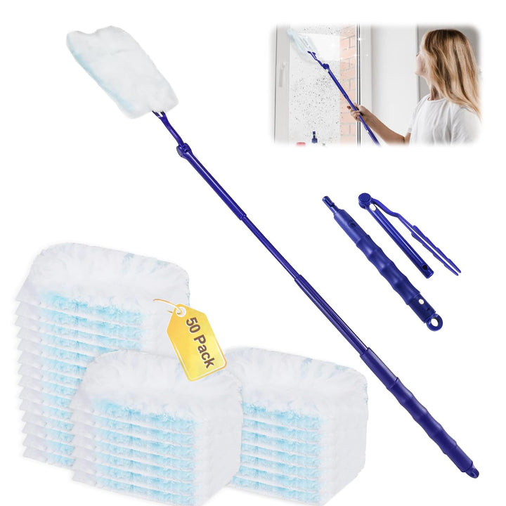 51 Stück für Swiffer Staubwedel Ersatz-Set, Staubfangdecken für Swiffer Duster, Staubfänger, mit 1 S