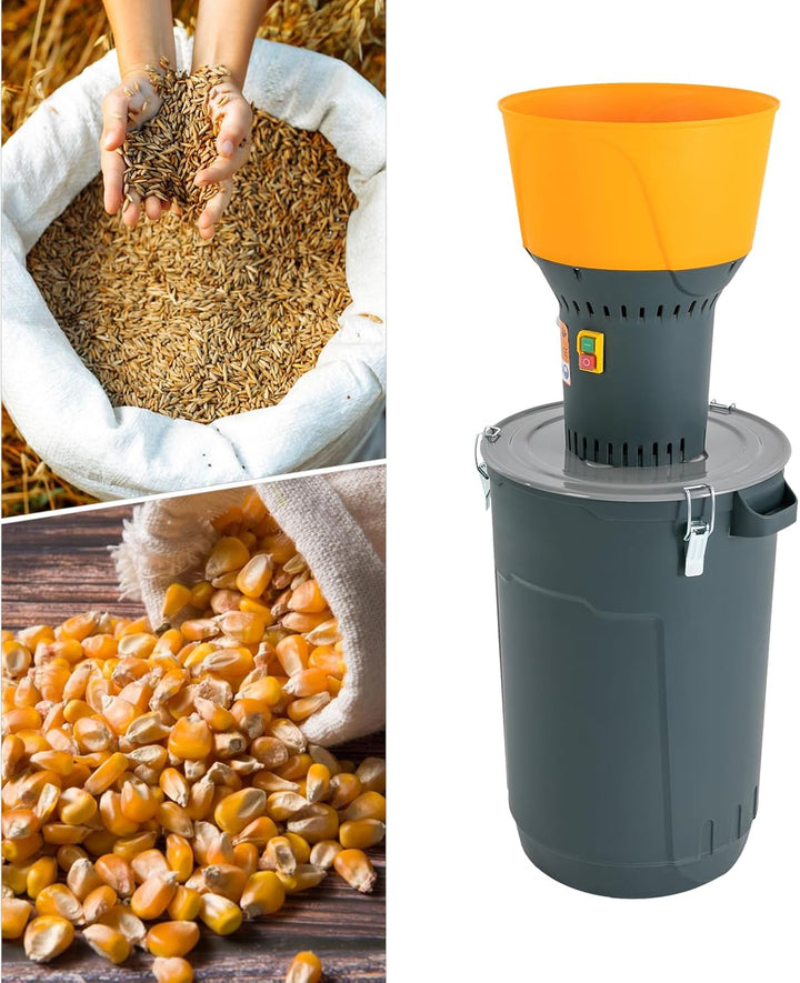 Getreidemühle Elektrisch - 1300W 60L Schrotmühle mit 5 Siebe | 400 kg/h | Professionelle Elektrische
