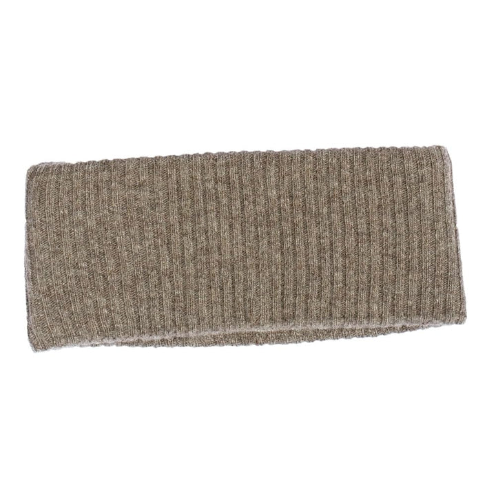 FosterNatur, Merino Stirnband Rippe mit Baumwollfutter, 100% Wolle Braun, Braun