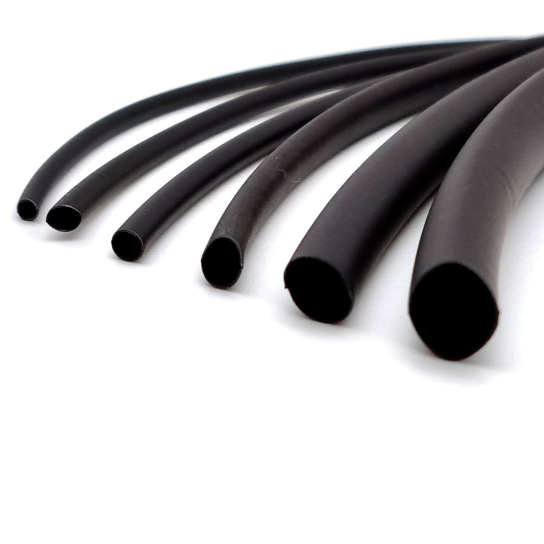 Makashop24 - Schrumpfschlauch 4:1 mit Kleber schwarz Ø 4,0 bis 52,0 mm Auswahl: 25 cm bis 10 Meter (