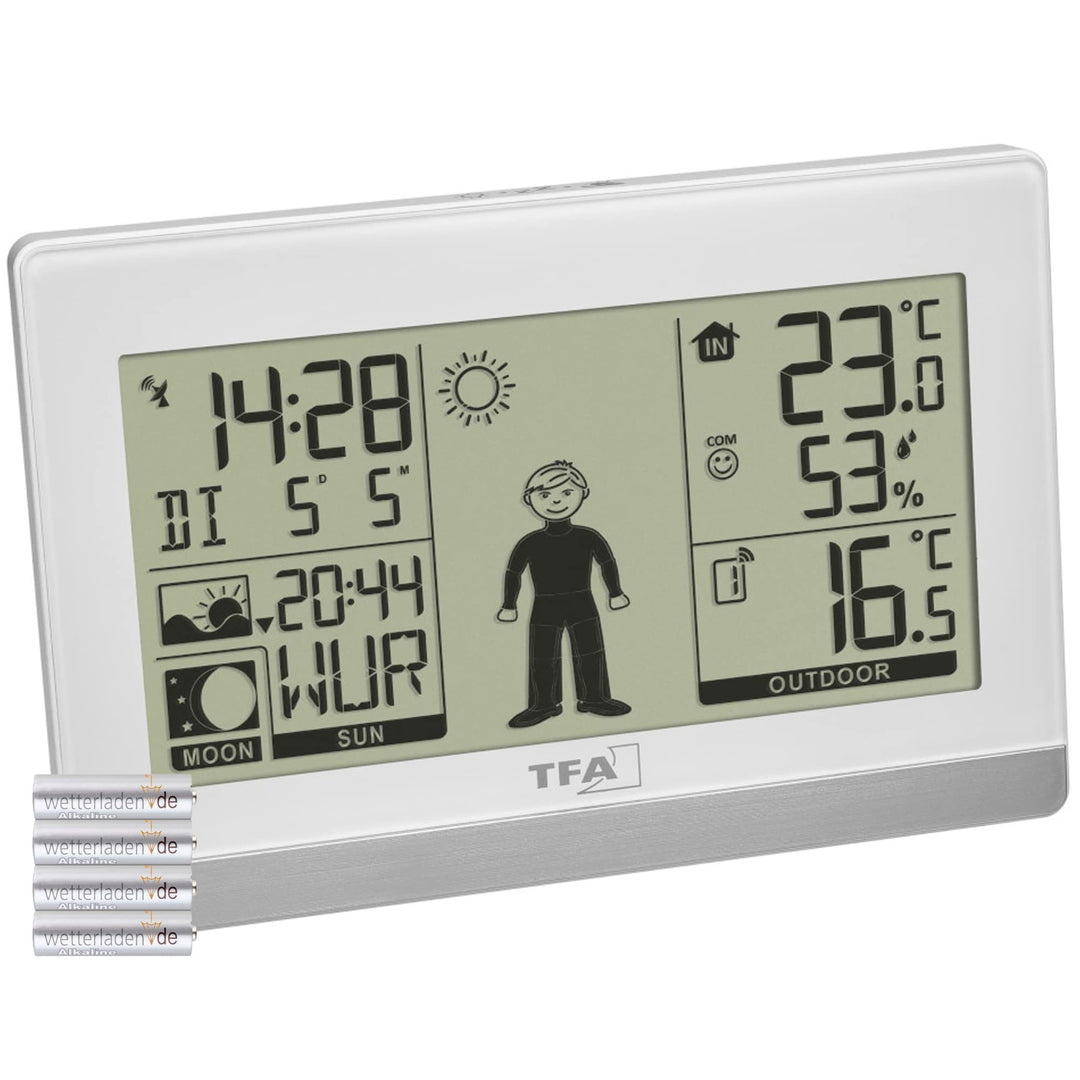TFA Dostmann Funk-Wetterstation Weather Boy, 35.1159, Aussen-/Innentemperatur, Wettervorhersage, Mon